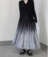 Gradient Wrinkled Skirt